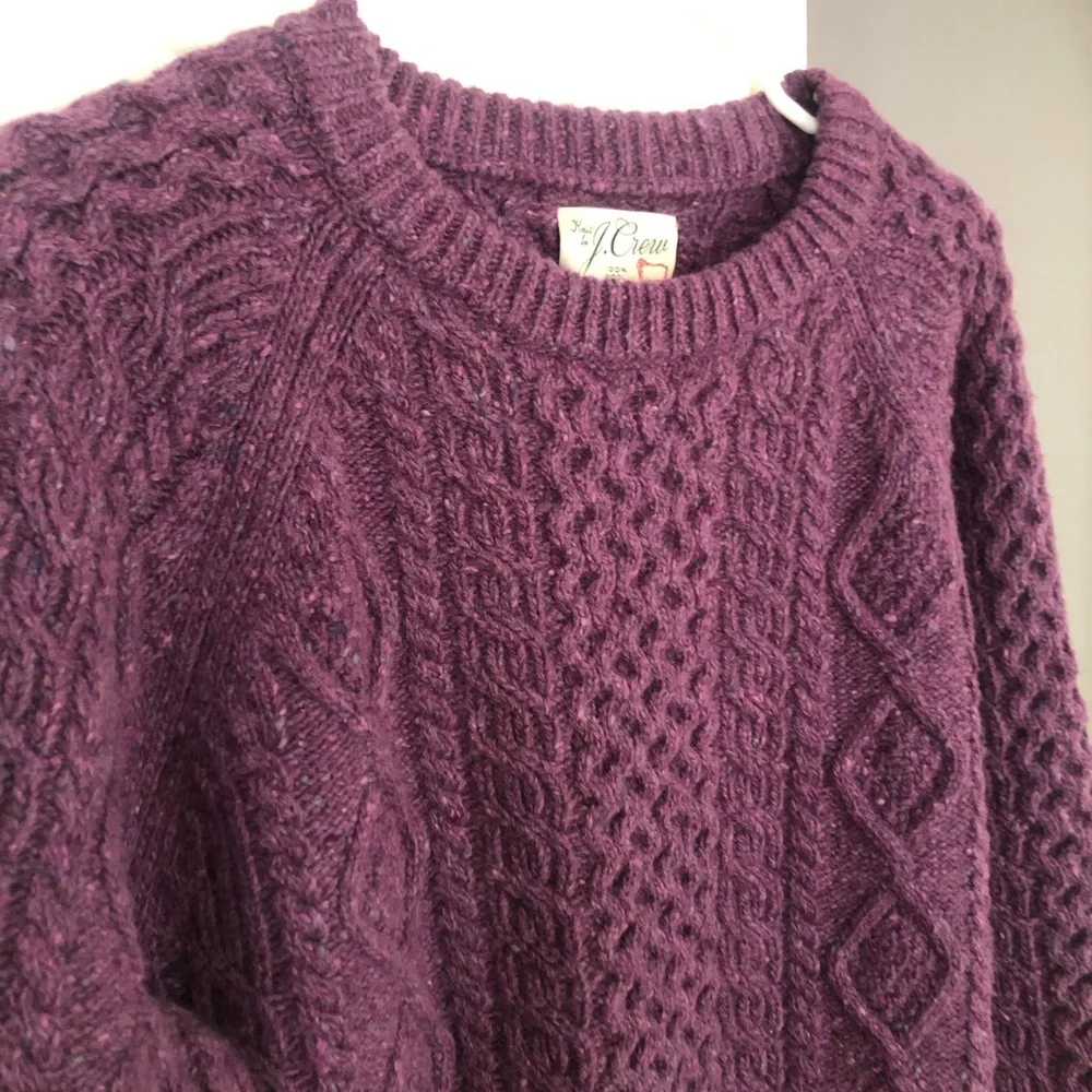 New: J Crew Wool Cable Knit Sweater. All Merino Wool. Size Medium